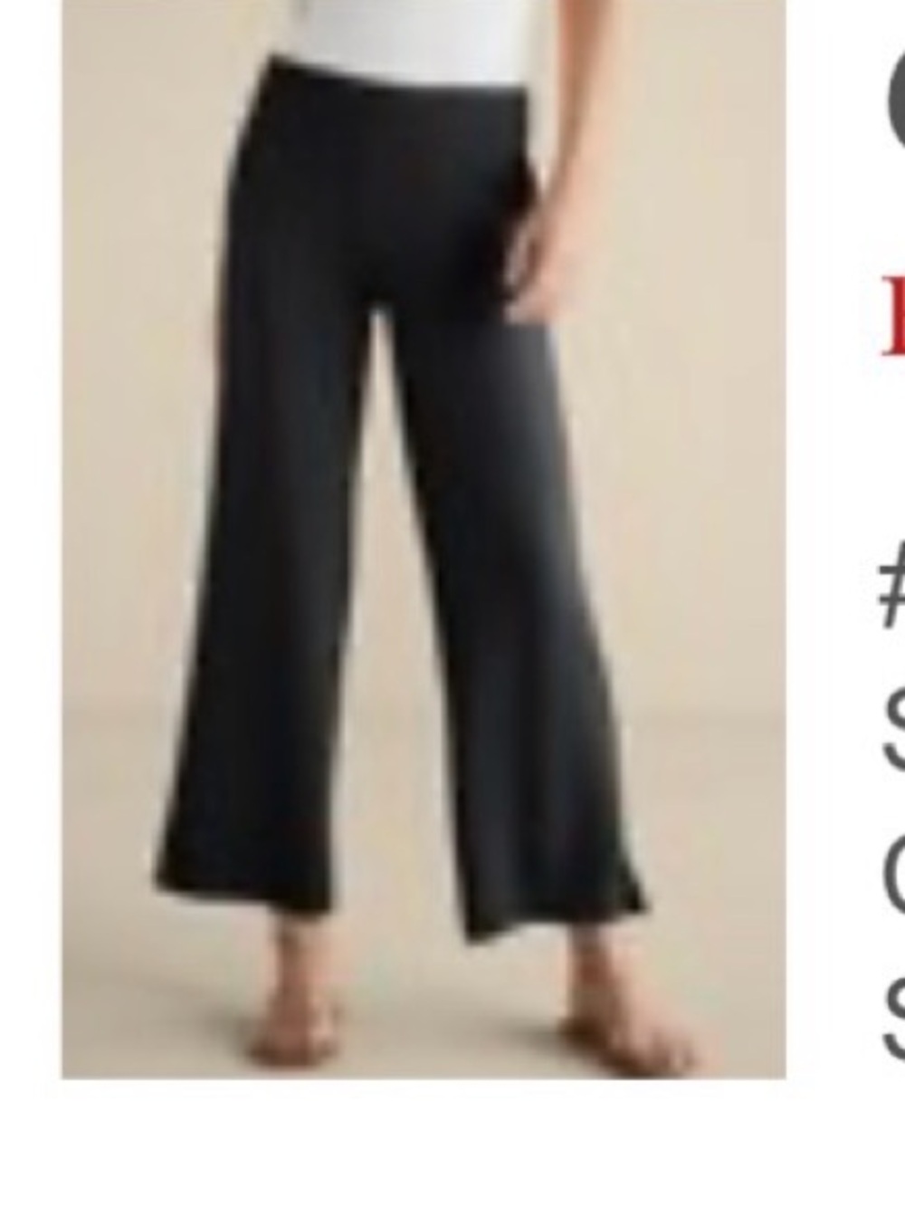 Soft Surroundings Ceri Knit Black Wide-Leg Lounge Pants